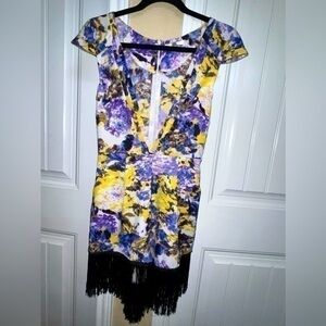 V-Neck Fringe Romper